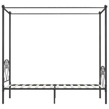 Himmelsengeramme grå metall 100x200 cm