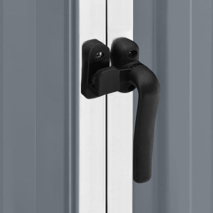 Hageskur grå 195x198x159 cm galvanisert stål