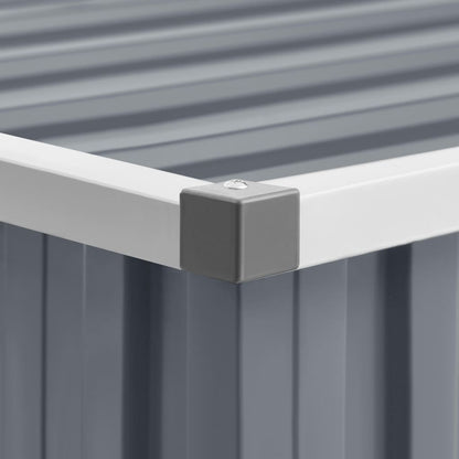 Hageskur grå 195x198x159 cm galvanisert stål