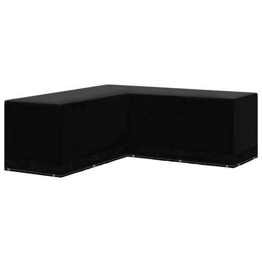 Hagemøbeltrekk L-formet 12 majler 250x250x90 cm