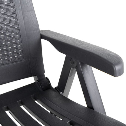 Hagelenestoler 2 stk plast antrasitt