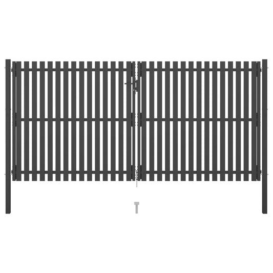 Hageport stål 4x2,25 m antrasitt