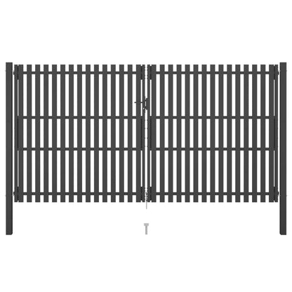 Hageport stål 4x2,5 m antrasitt