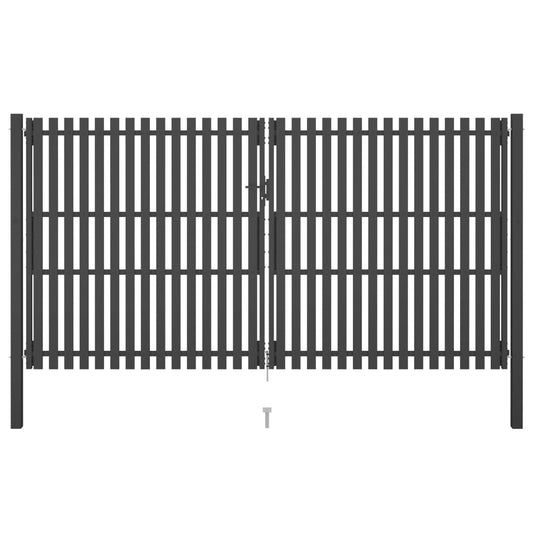 Hageport stål 4x2,5 m antrasitt