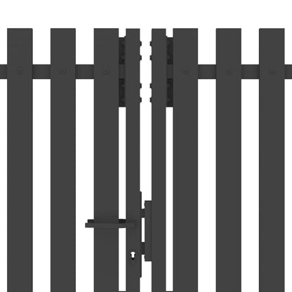 Hageport stål 4x2,5 m antrasitt