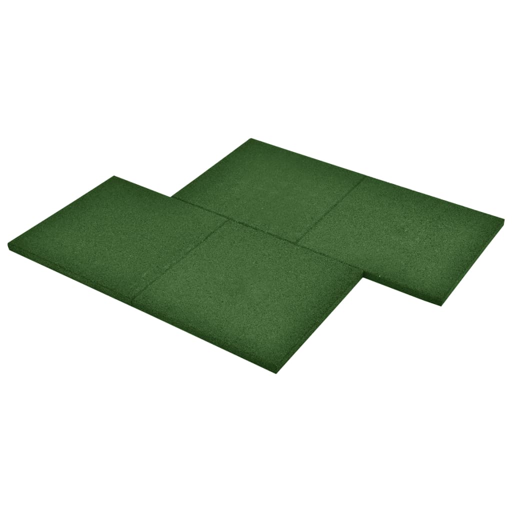 Fallunderlag 24 stk gummi 50x50x3 cm grønn