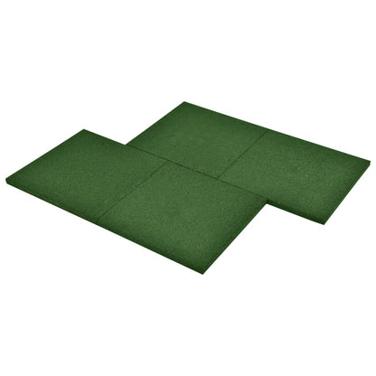Fallunderlag 24 stk gummi 50x50x3 cm grønn