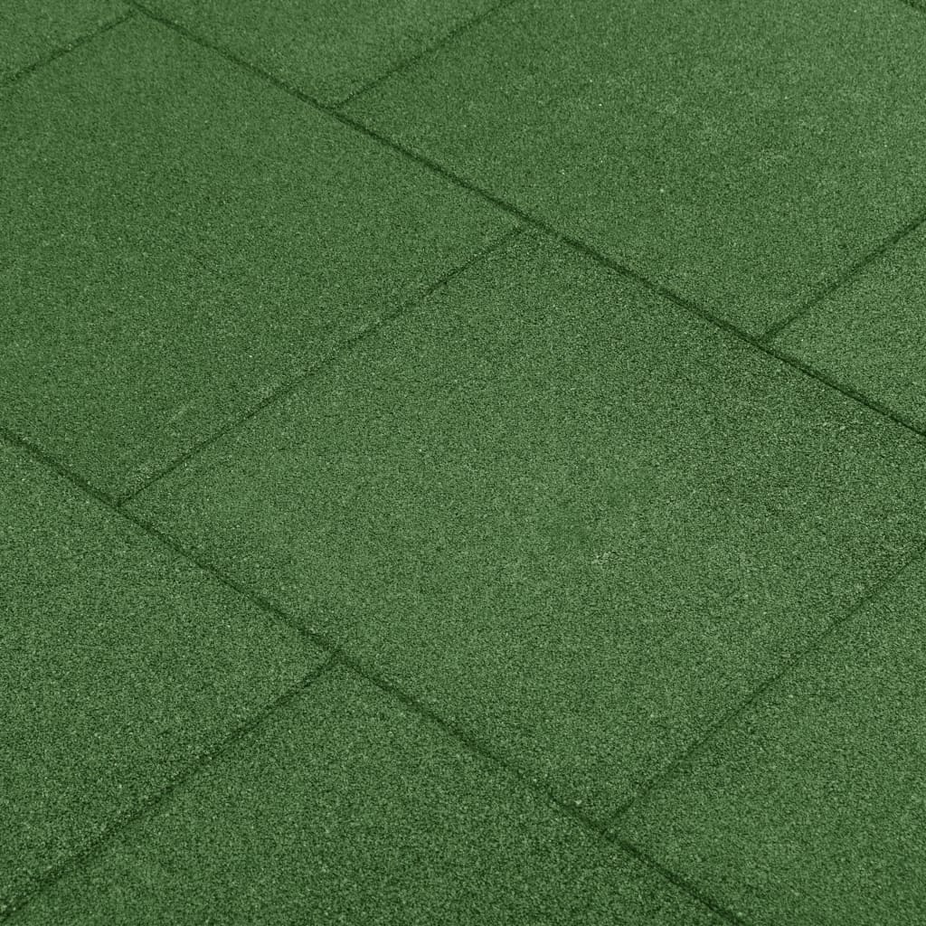 Fallunderlag 24 stk gummi 50x50x3 cm grønn