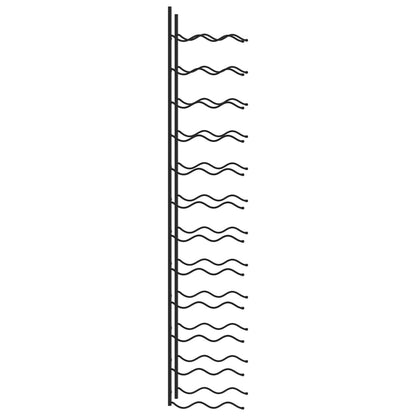 Veggmontert vinstativ for 24 flasker svart jern