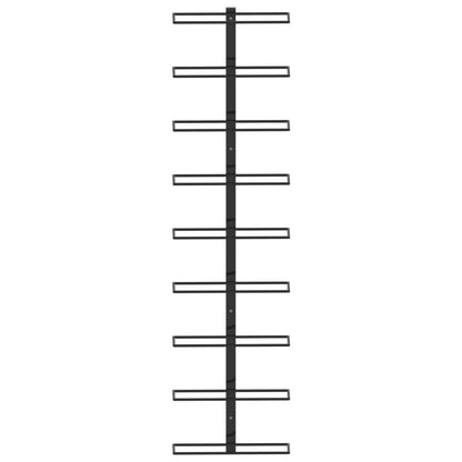 Veggmontert vinstativ for 9 flasker svart jern