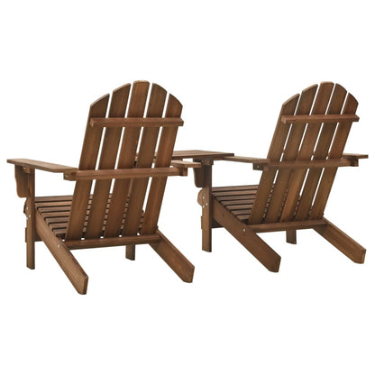 Adirondack hagestoler med tebord heltre gran brun