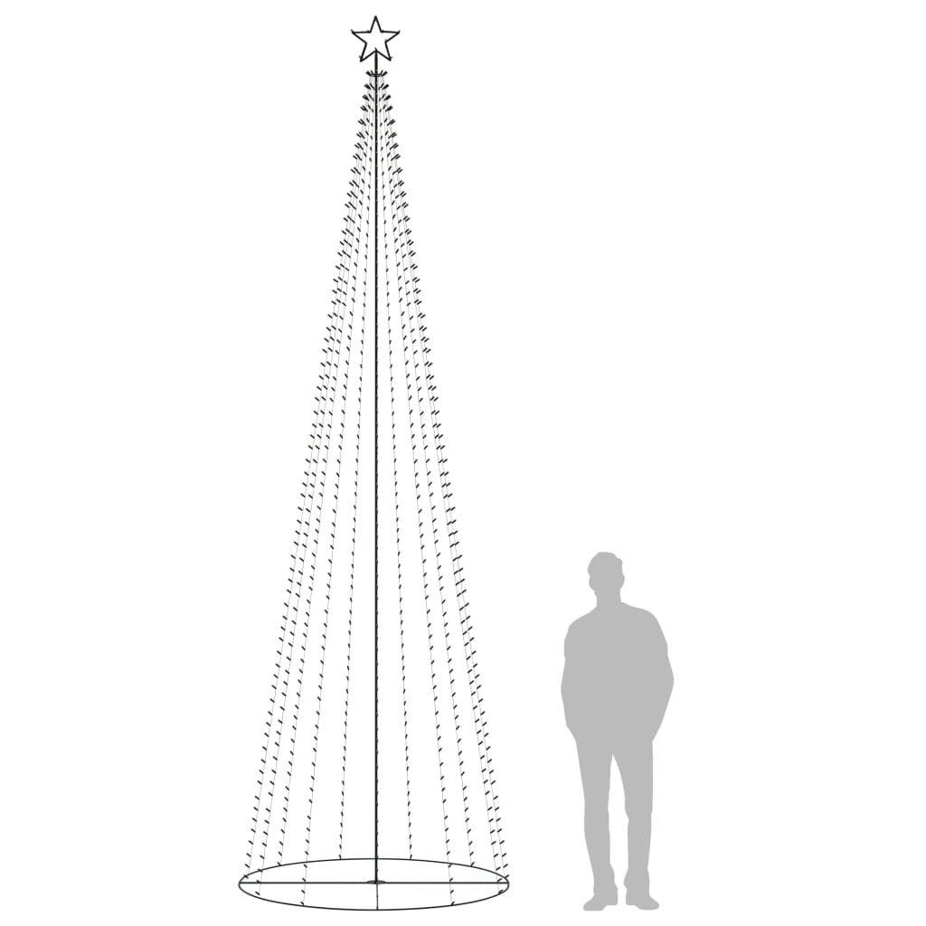 Juletre kjegle 752 fargerike lysdioder 160x500 cm