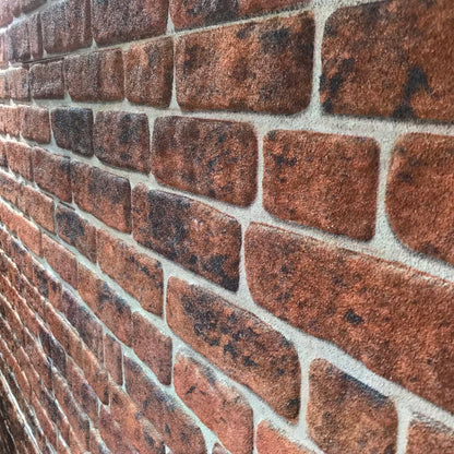 3D veggpaneler med mørkebrunt mursteindesign 10 stk EPS