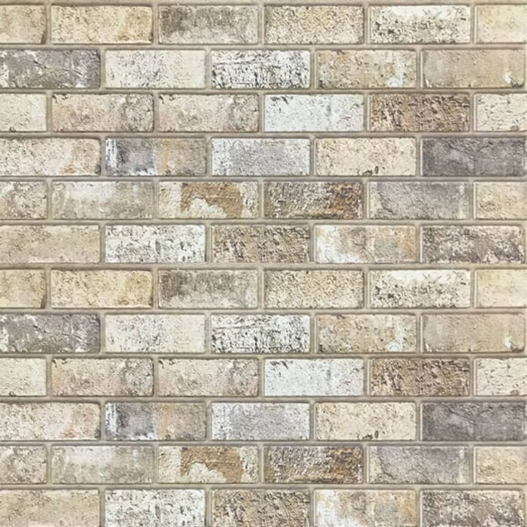 3D veggpaneler med sandfarget mursteindesign 10 stk EPS