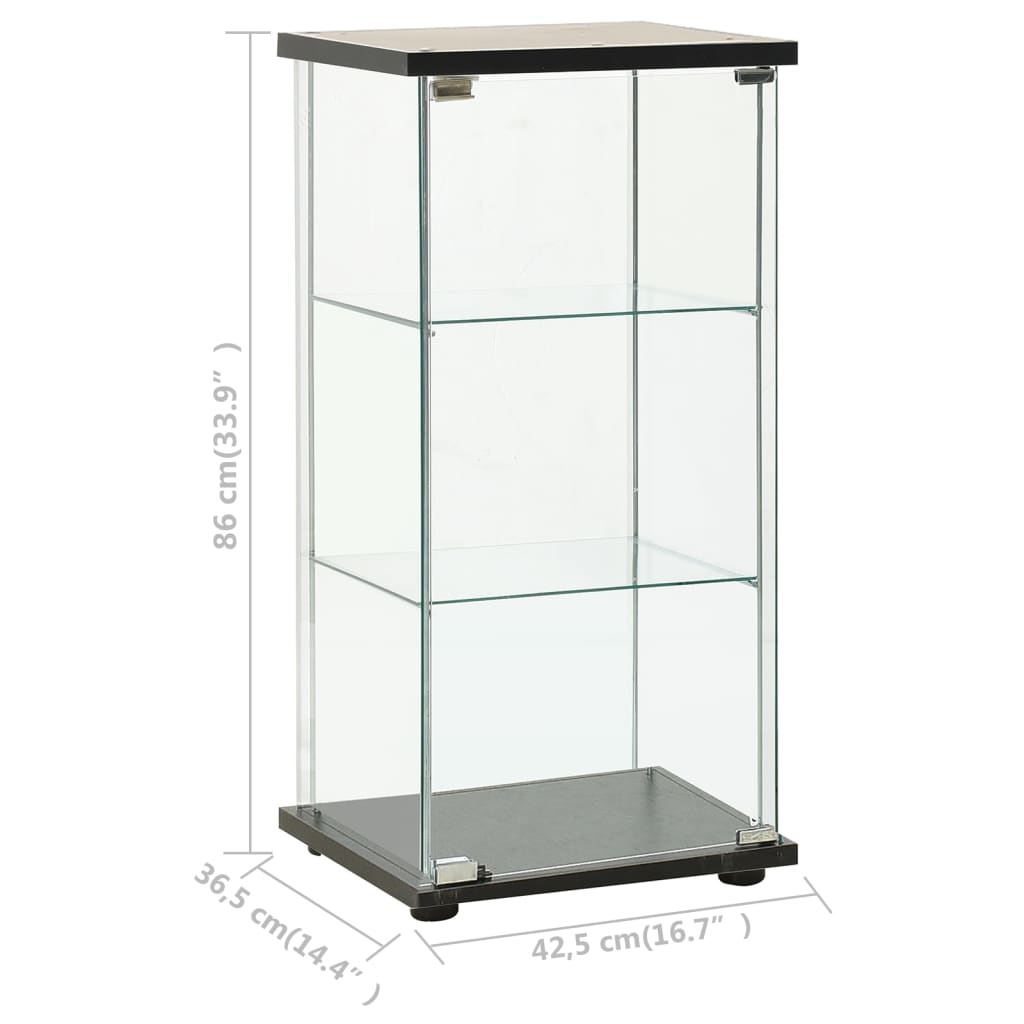 Oppbevaringsskap herdet glass svart