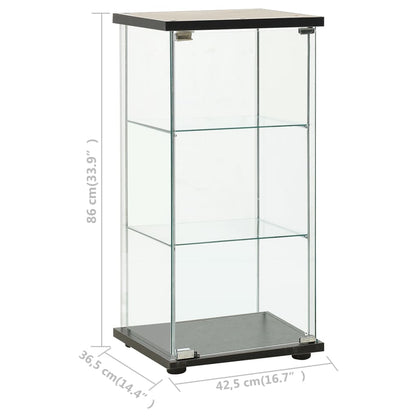 Oppbevaringsskap herdet glass svart