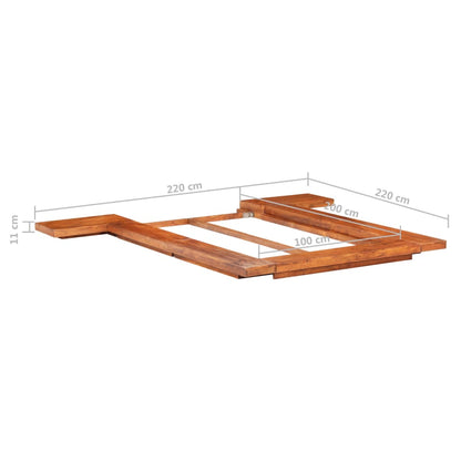 Japansk sengeramme heltre akasie 100x200 cm