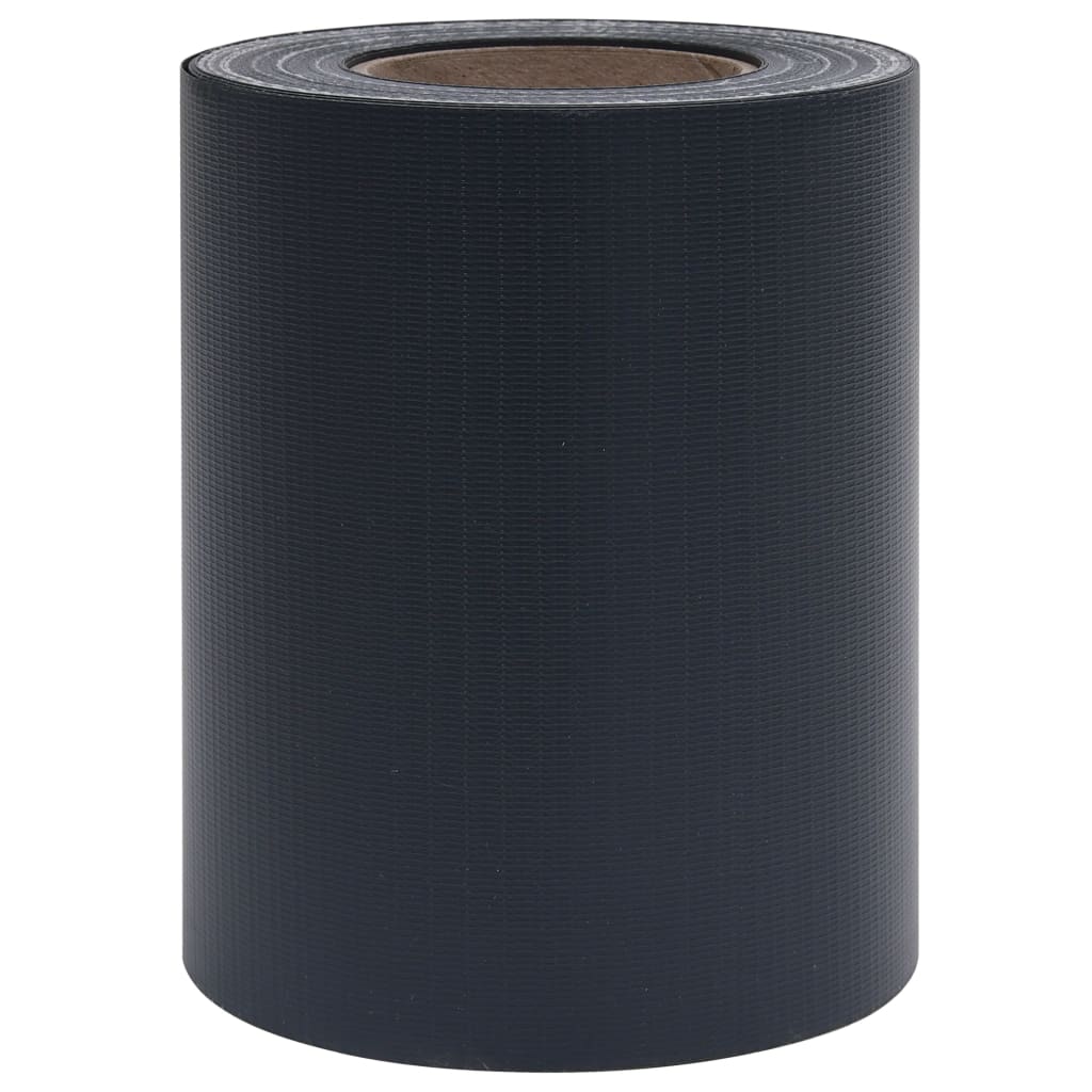 Hageskjerm 4 stk PVC 35x0,19 m matt mørkegrå