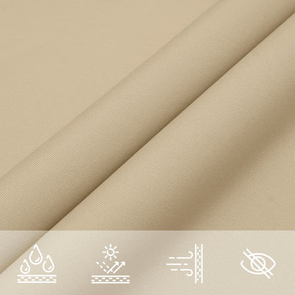 Solseil oxfordstoff trekantet 3x4x4 m beige