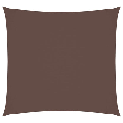Solseil oxfordstoff firkantet 3,6x3,6 m brun