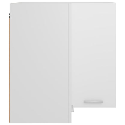 Hengende hjørneskap "Lyon" hvit 57x57x60 cm konstruert tre