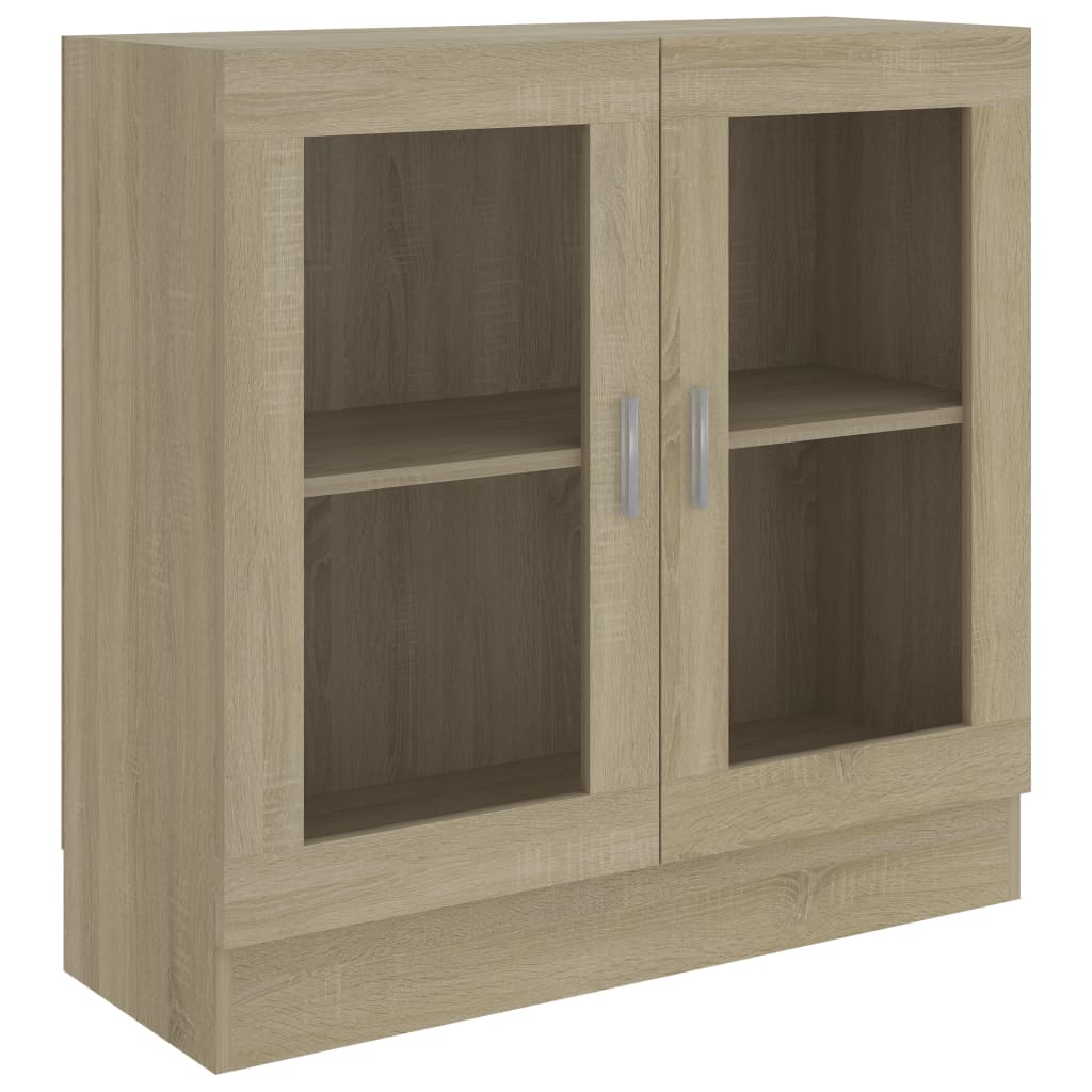 Vitrine sonoma eik 82,5x30,5x80 cm konstruert tre