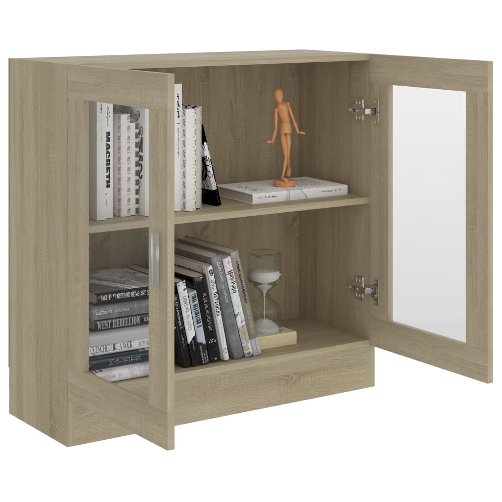 Vitrine sonoma eik 82,5x30,5x80 cm konstruert tre