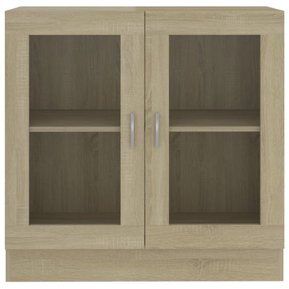 Vitrine sonoma eik 82,5x30,5x80 cm konstruert tre