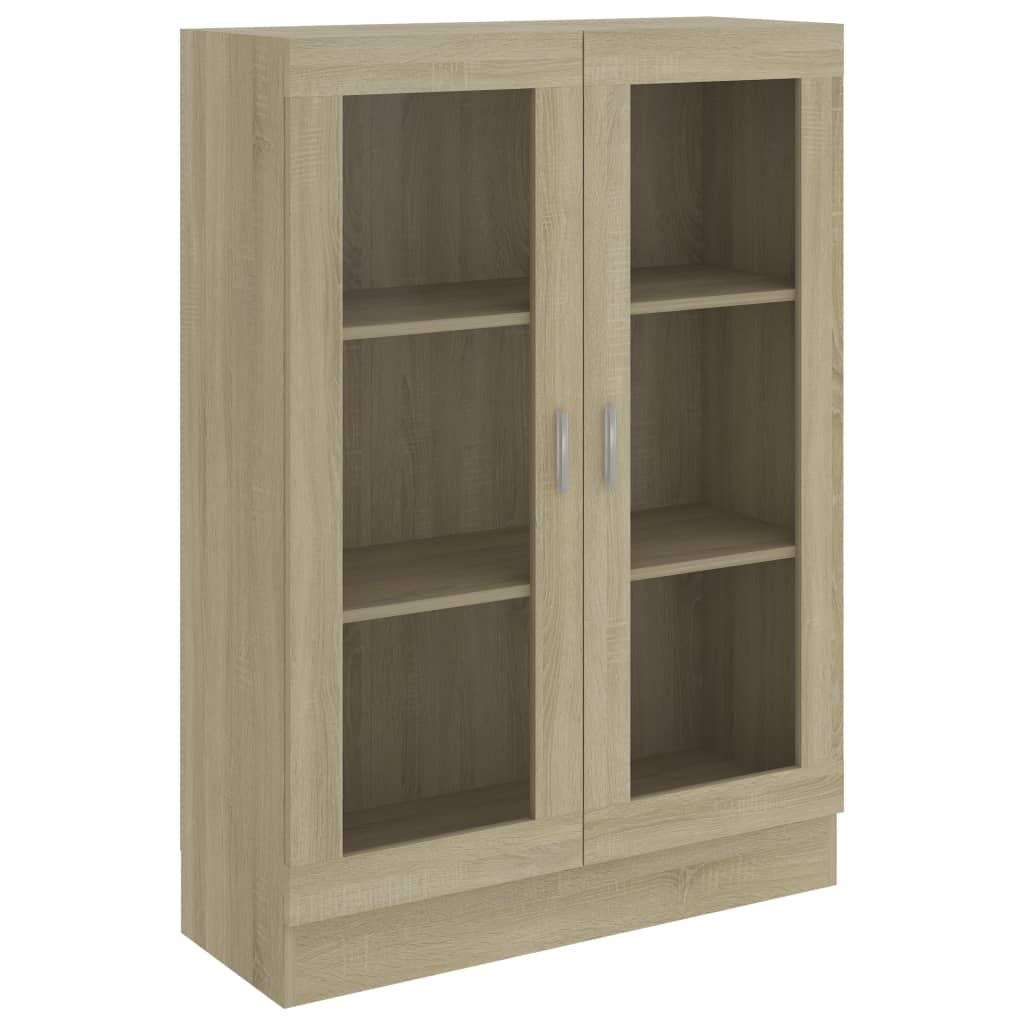 Vitrine sonoma eik 82,5x30,5x115 cm konstruert tre