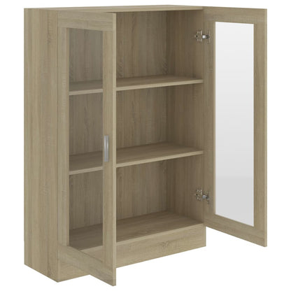 Vitrine sonoma eik 82,5x30,5x115 cm konstruert tre