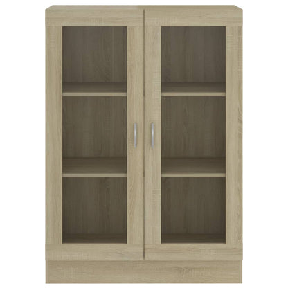 Vitrine sonoma eik 82,5x30,5x115 cm konstruert tre