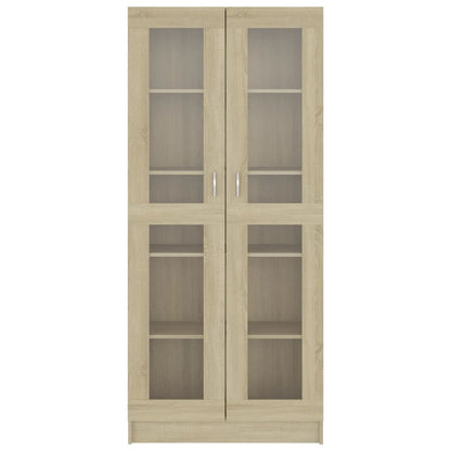 Vitrine sonoma eik 82,5x30,5x185,5 cm konstruert tre