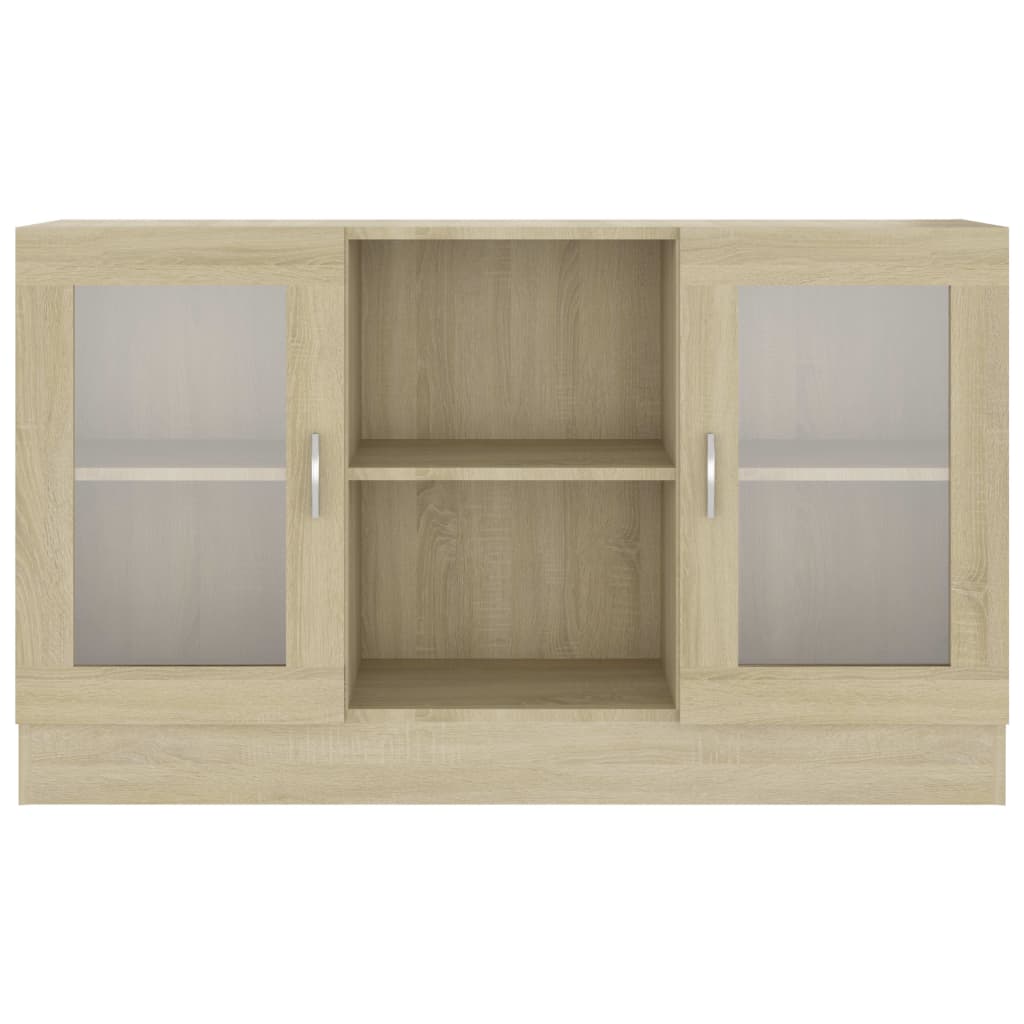 Vitrine sonoma eik 120x30,5x70 cm konstruert tre