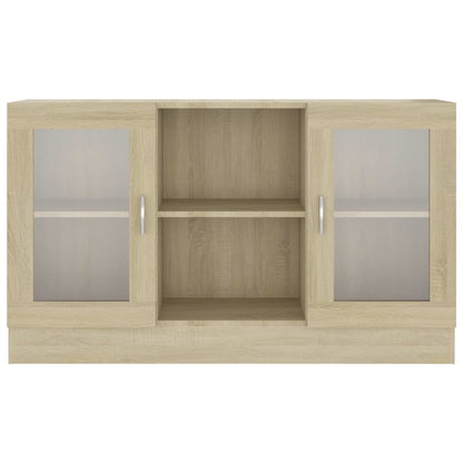 Vitrine sonoma eik 120x30,5x70 cm konstruert tre