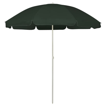 Strandparasoll grønn 240 cm