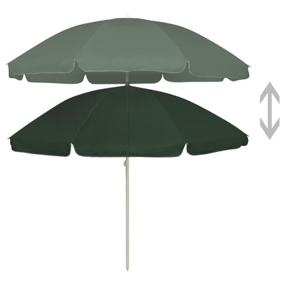 Strandparasoll grønn 240 cm