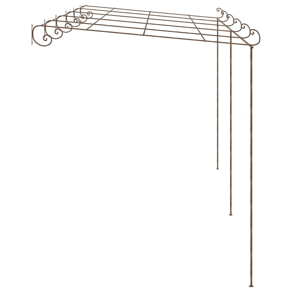 Hagepergola antikk brun 6x3x2,5 m jern