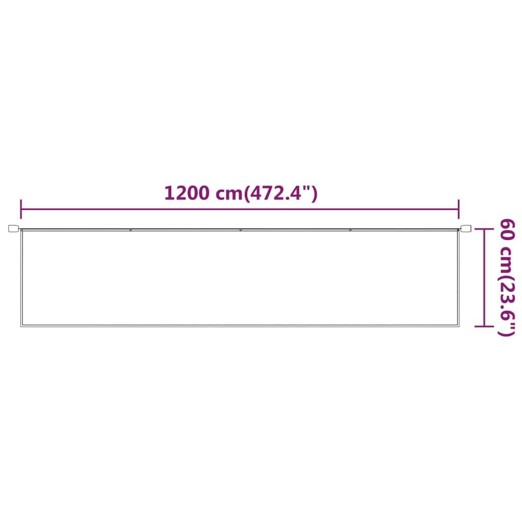 Vertikal markise beige 60x1200 cm oxfordstoff