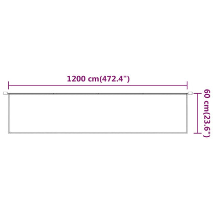 Vertikal markise beige 60x1200 cm oxfordstoff