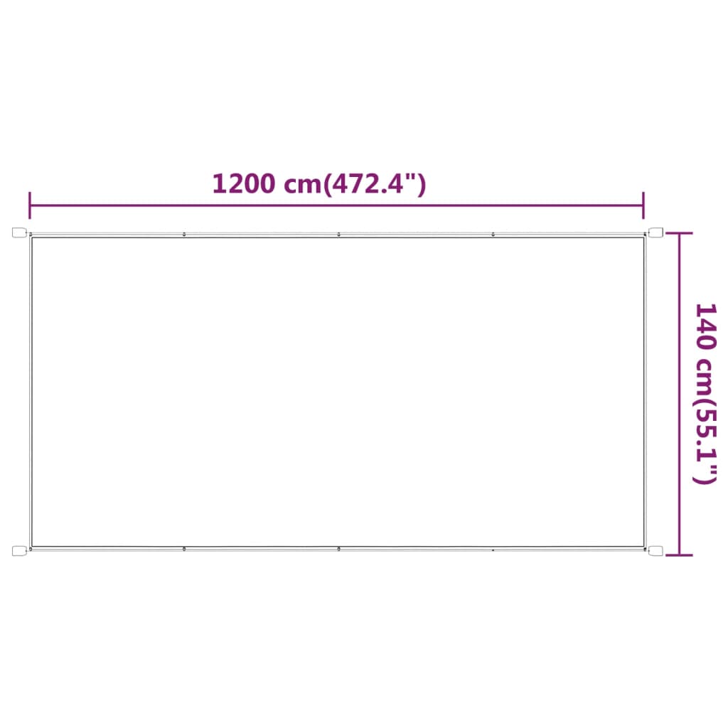 Vertikal markise beige 140x1200 cm oxfordstoff