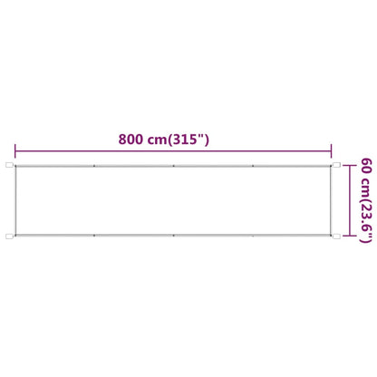 Vertikal markise lysegrønn 60x800 cm oxfordstoff