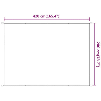 Vertikal markise lysegrønn 200x420 cm oxfordstoff