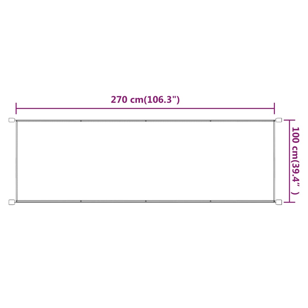 Vertikal markise terrakotta 100x270 cm oxfordstoff