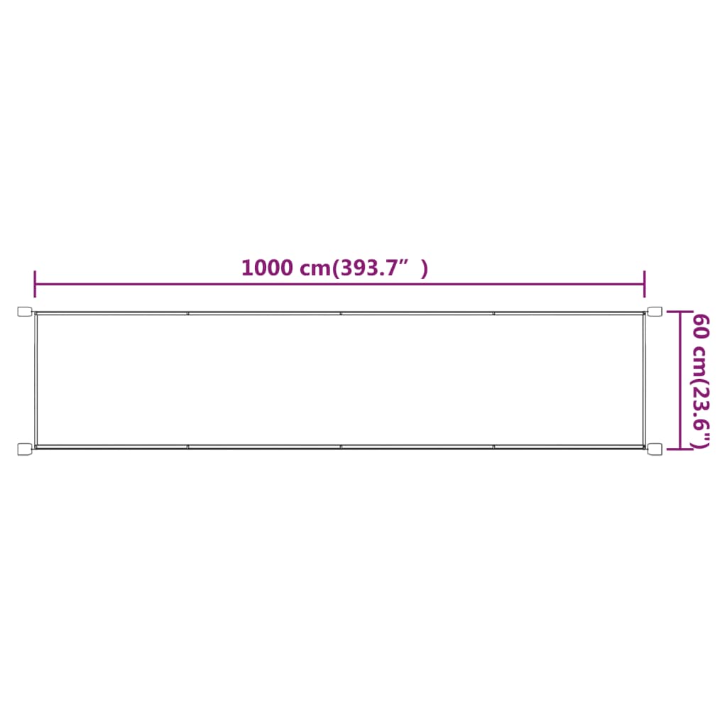 Vertikal markise gråbrun 60x1000 cm oxfordstoff