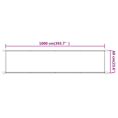 Vertikal markise gråbrun 60x1000 cm oxfordstoff