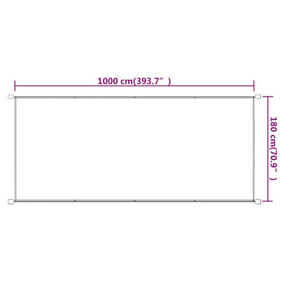 Vertikal markise gråbrun 180x1000 cm oxfordstoff