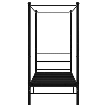 Himmelsengeramme svart metall 90x200 cm