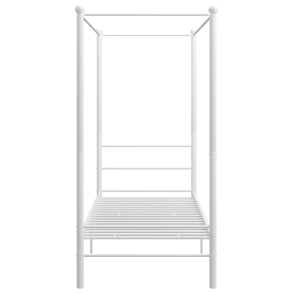 Himmelsengeramme hvit metall 90x200 cm