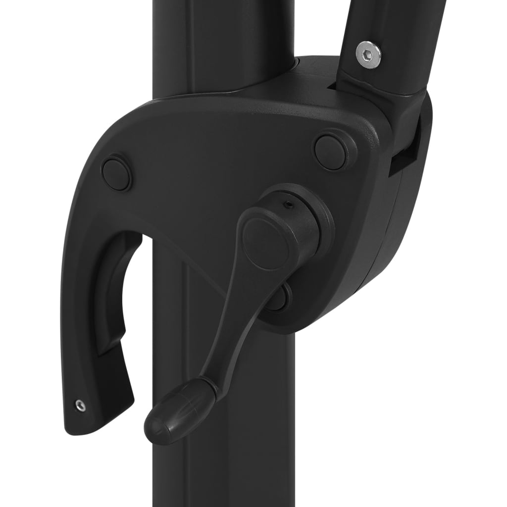 Hageparasoll med aluminiumsstang 4 nivåer vinrød 250x250 cm