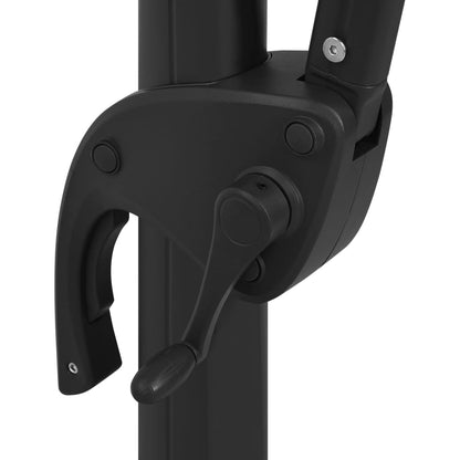 Hageparasoll med aluminiumsstang 4 nivåer asurblå 250x250 cm